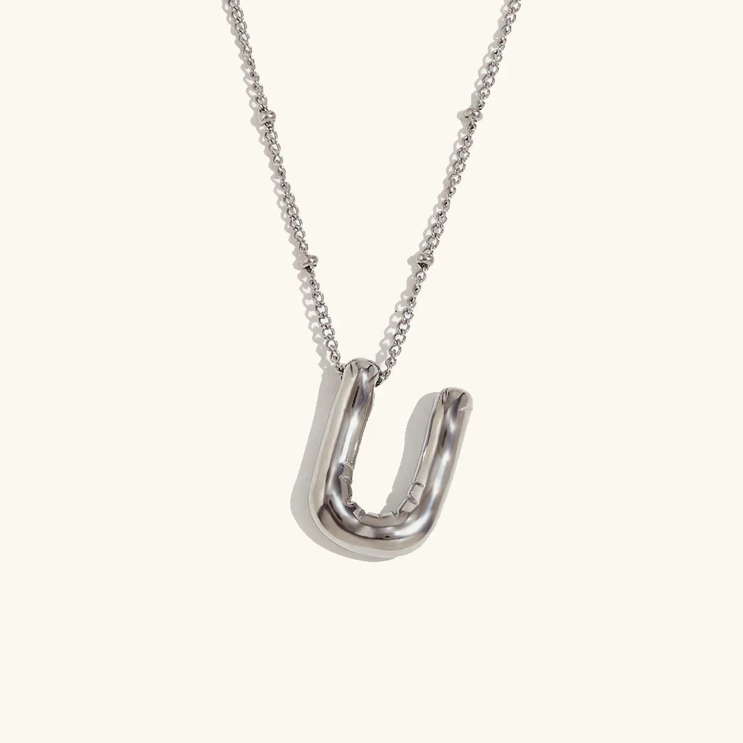 Balloon Initial Pendant Necklace