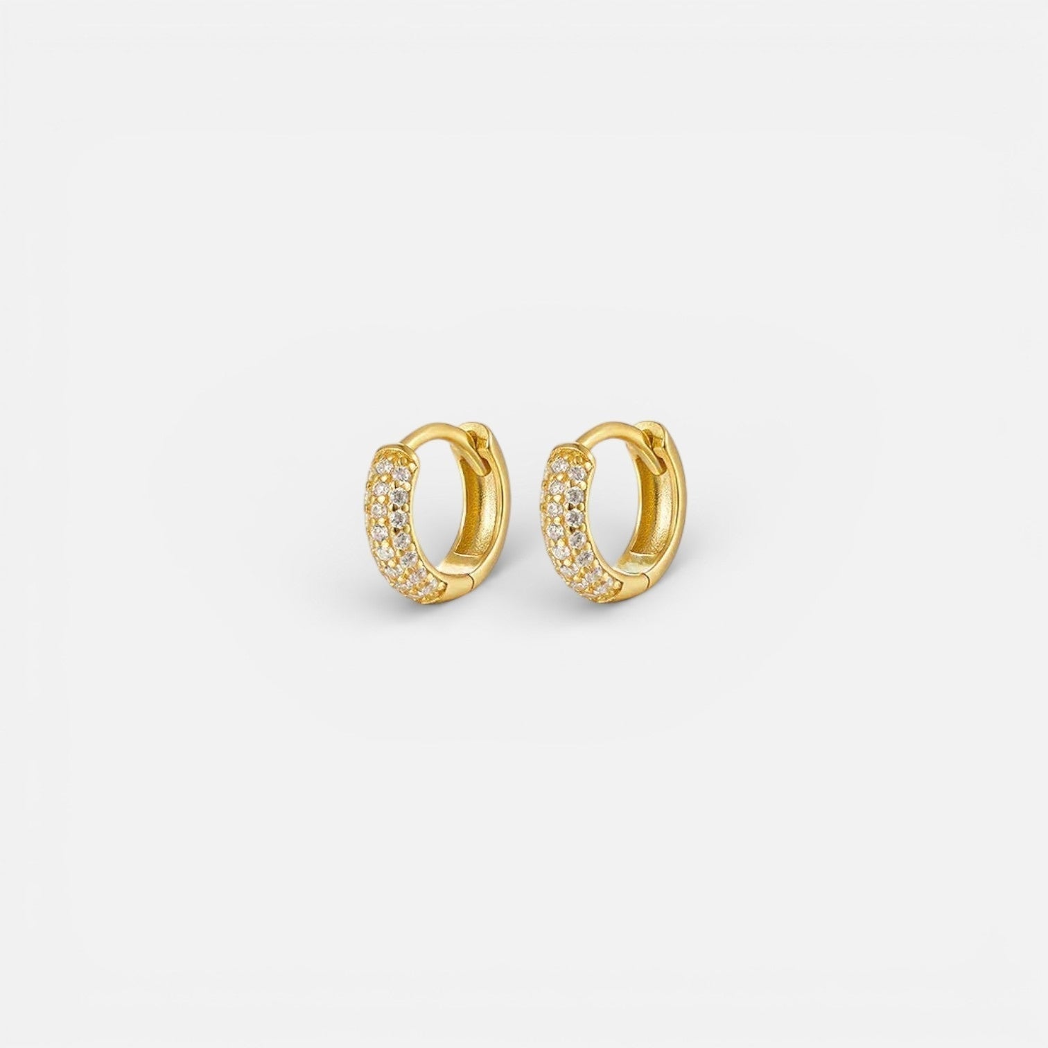 Chunky Pavé Huggie Earrings