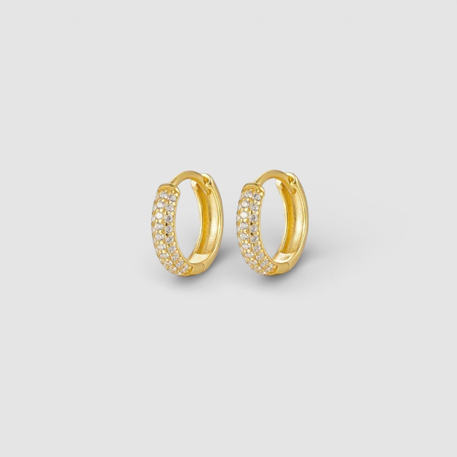 Chunky Pavé Huggie Earrings