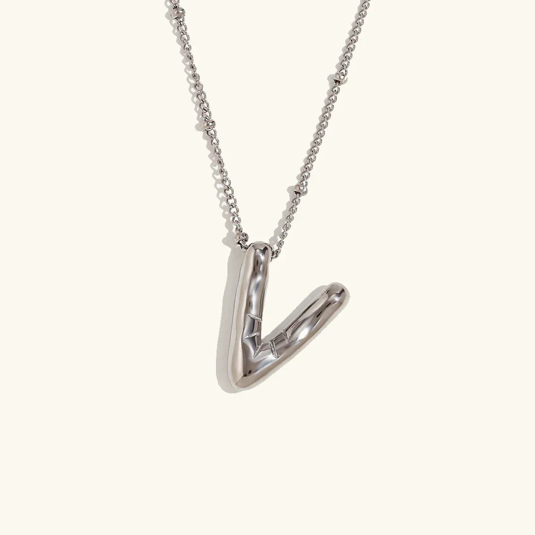 Balloon Initial Pendant Necklace