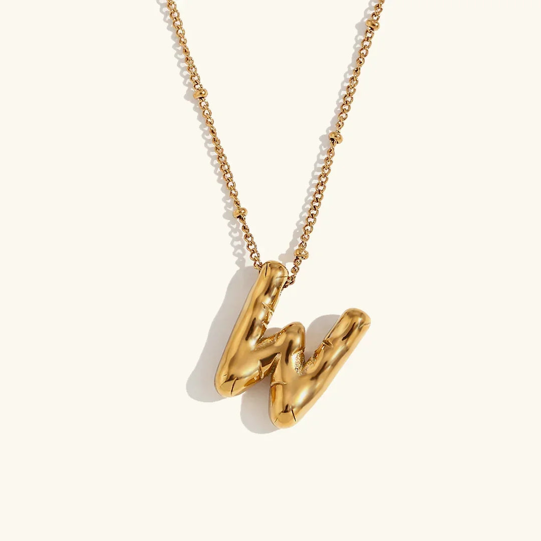 Balloon Initial Pendant Necklace
