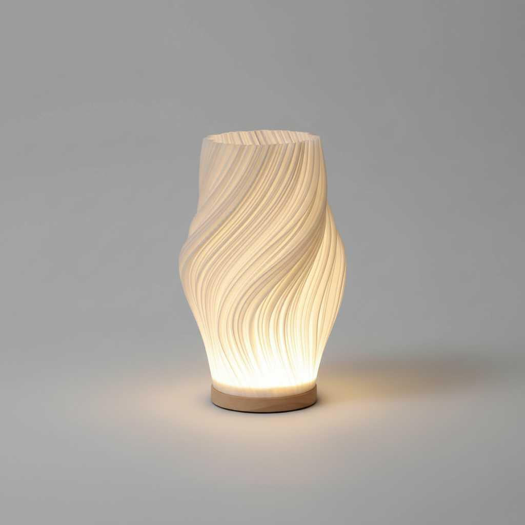 Wavecrest | Contemporary Table Lamp for Bedside or Desk