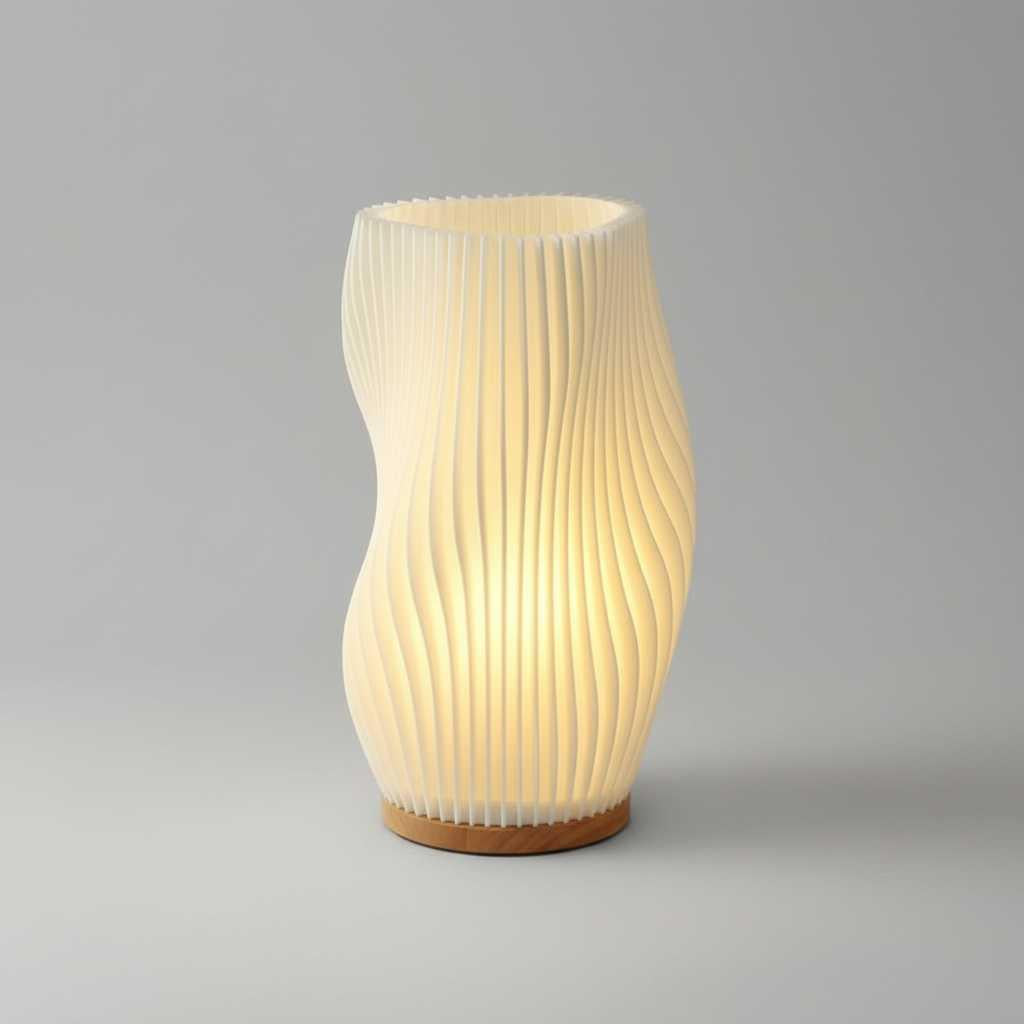 Wavecrest | Contemporary Table Lamp for Bedside or Desk