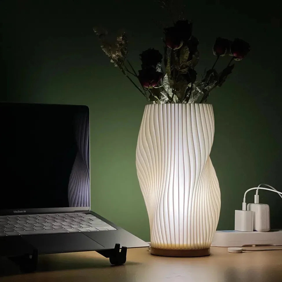 Wavecrest | Contemporary Table Lamp for Bedside or Desk 8