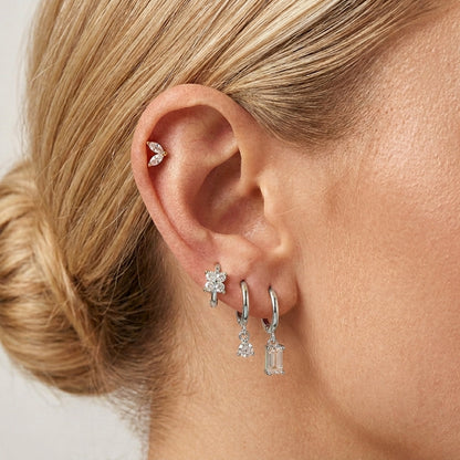 Dainty Flower Lantern Earring Quartet Set