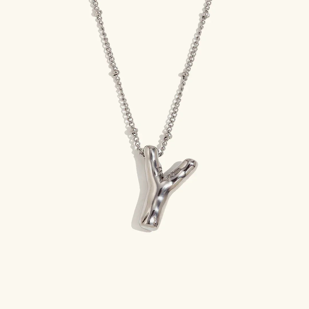 Balloon Initial Pendant Necklace