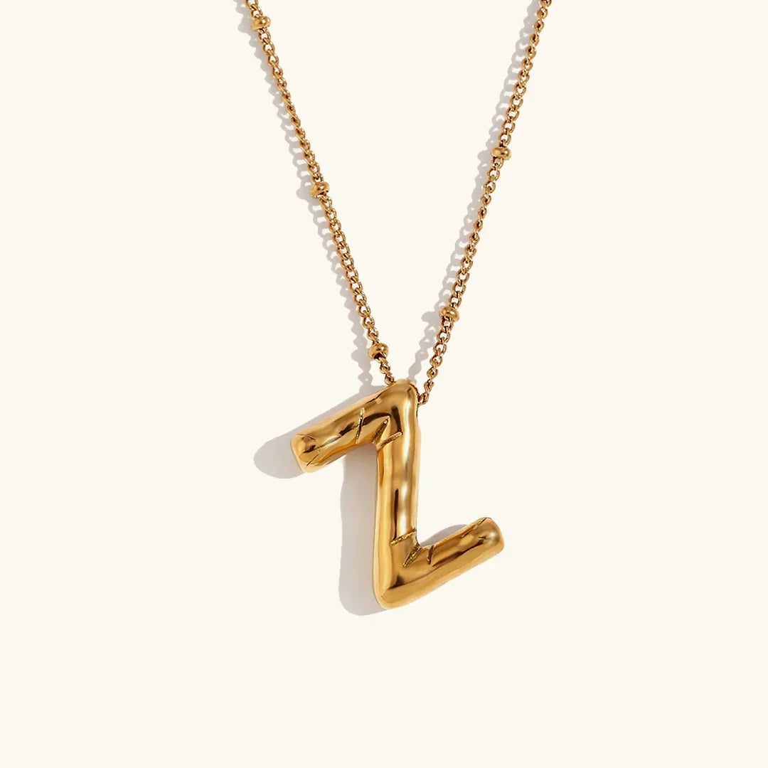 Balloon Initial Pendant Necklace