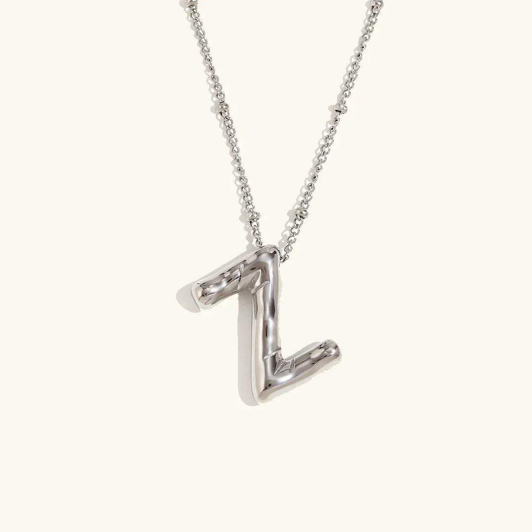 Balloon Initial Pendant Necklace