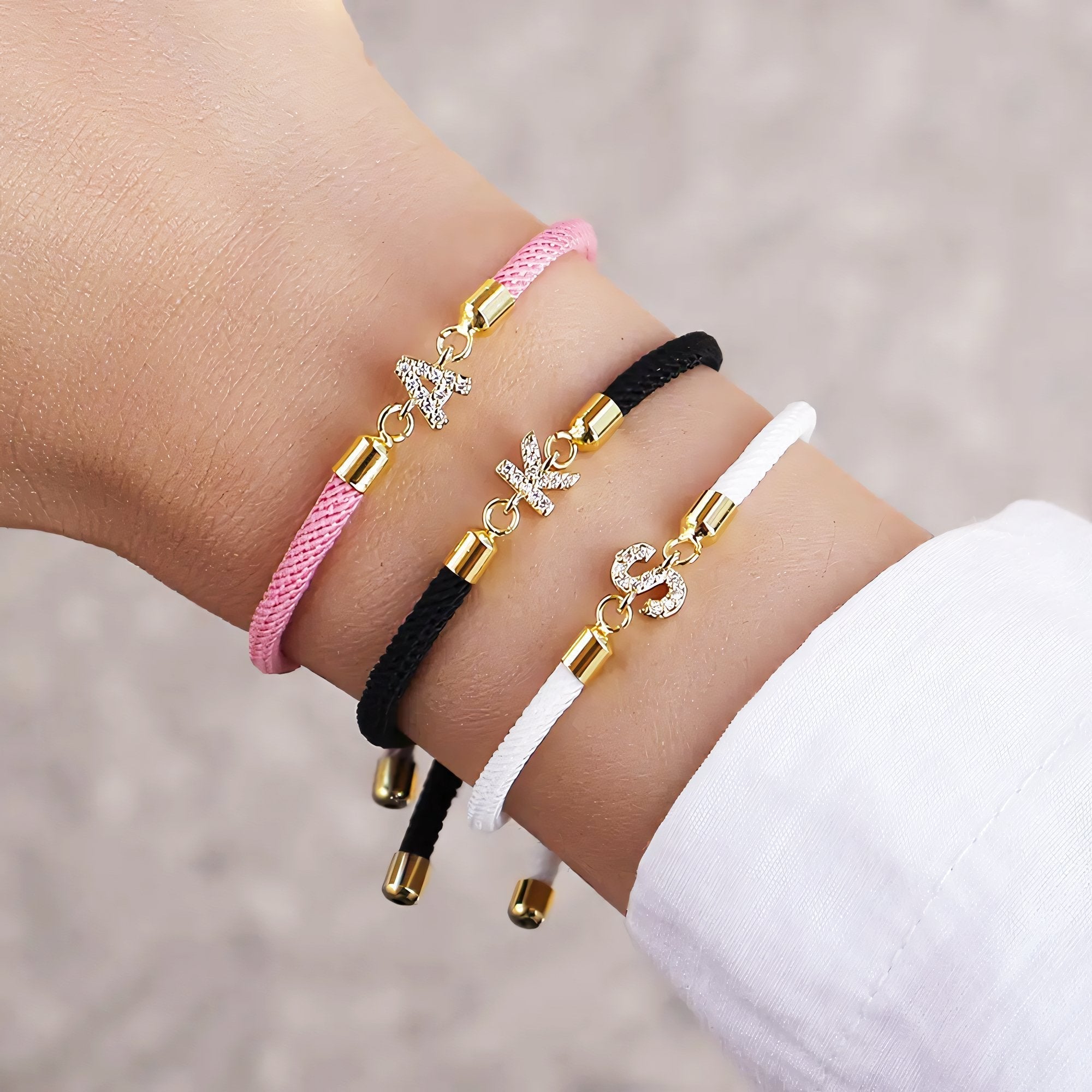 Personalized Letter Rope Bracelet