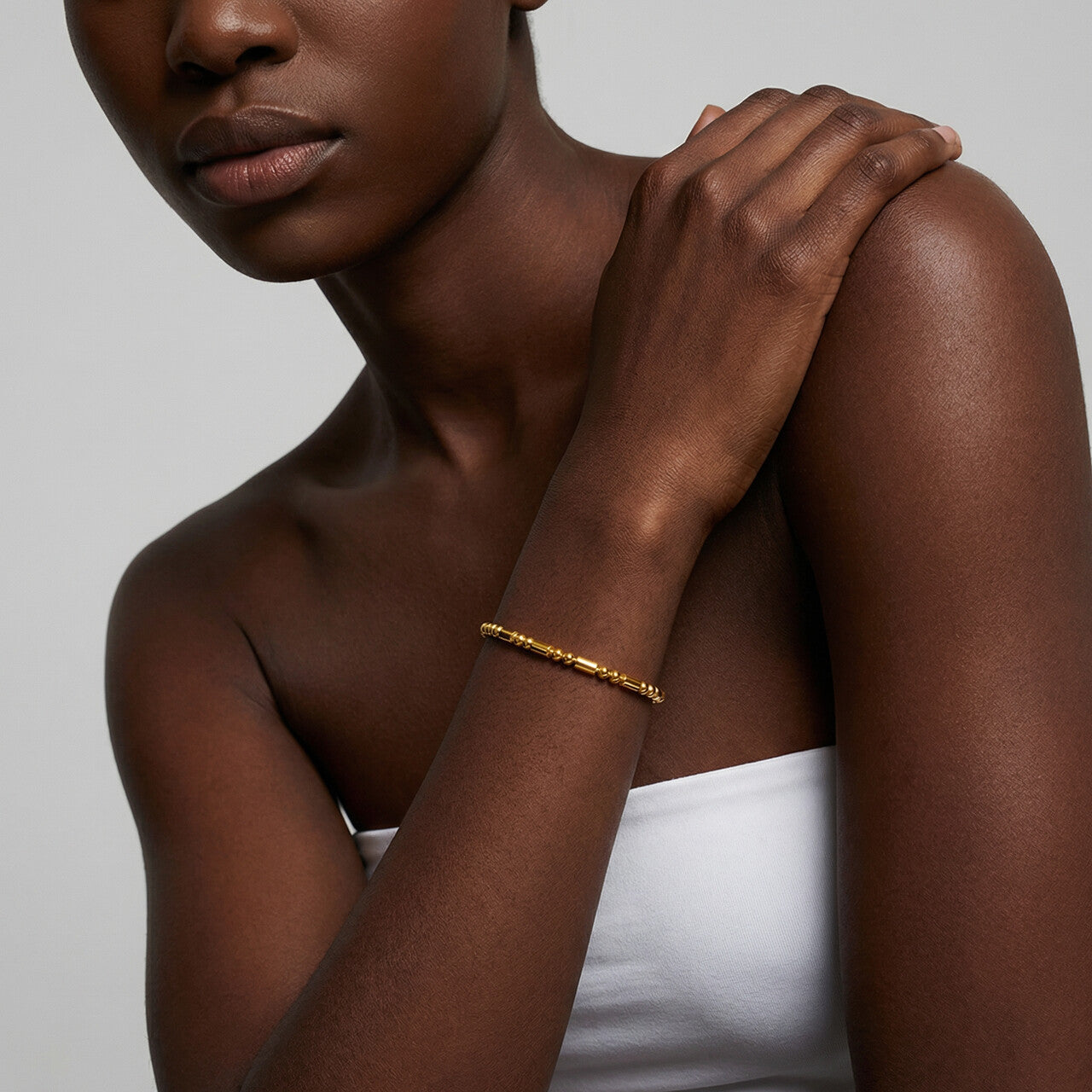 Golden Stream Bangle Bracelet