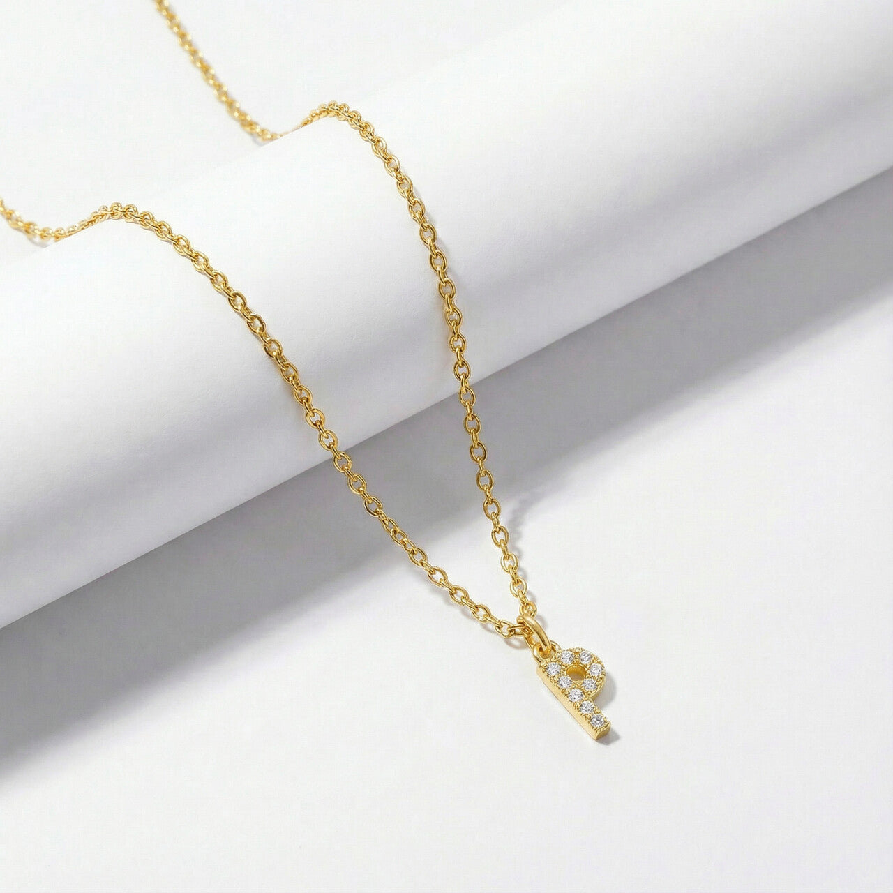 Studded Initial Necklace