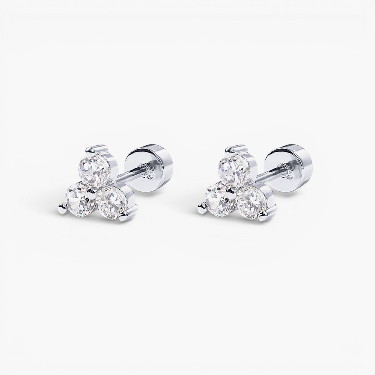 Celia Lotus Flat Back Stud Earrings