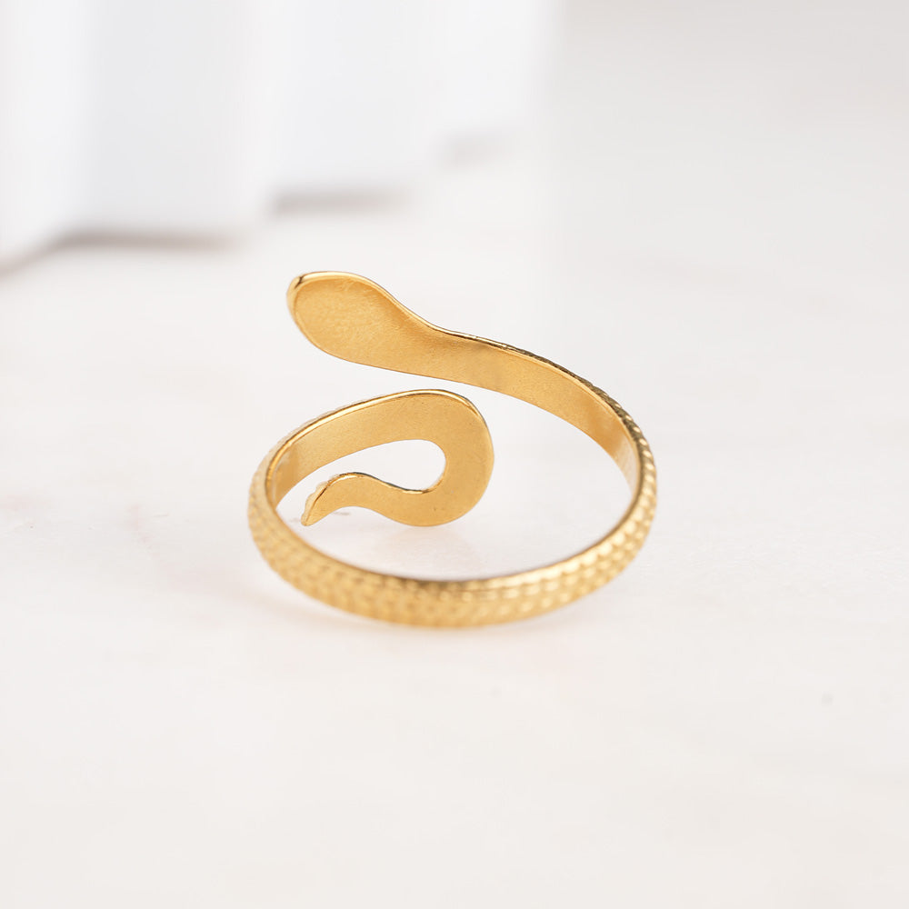 Serpent's Embrace Gold Ring
