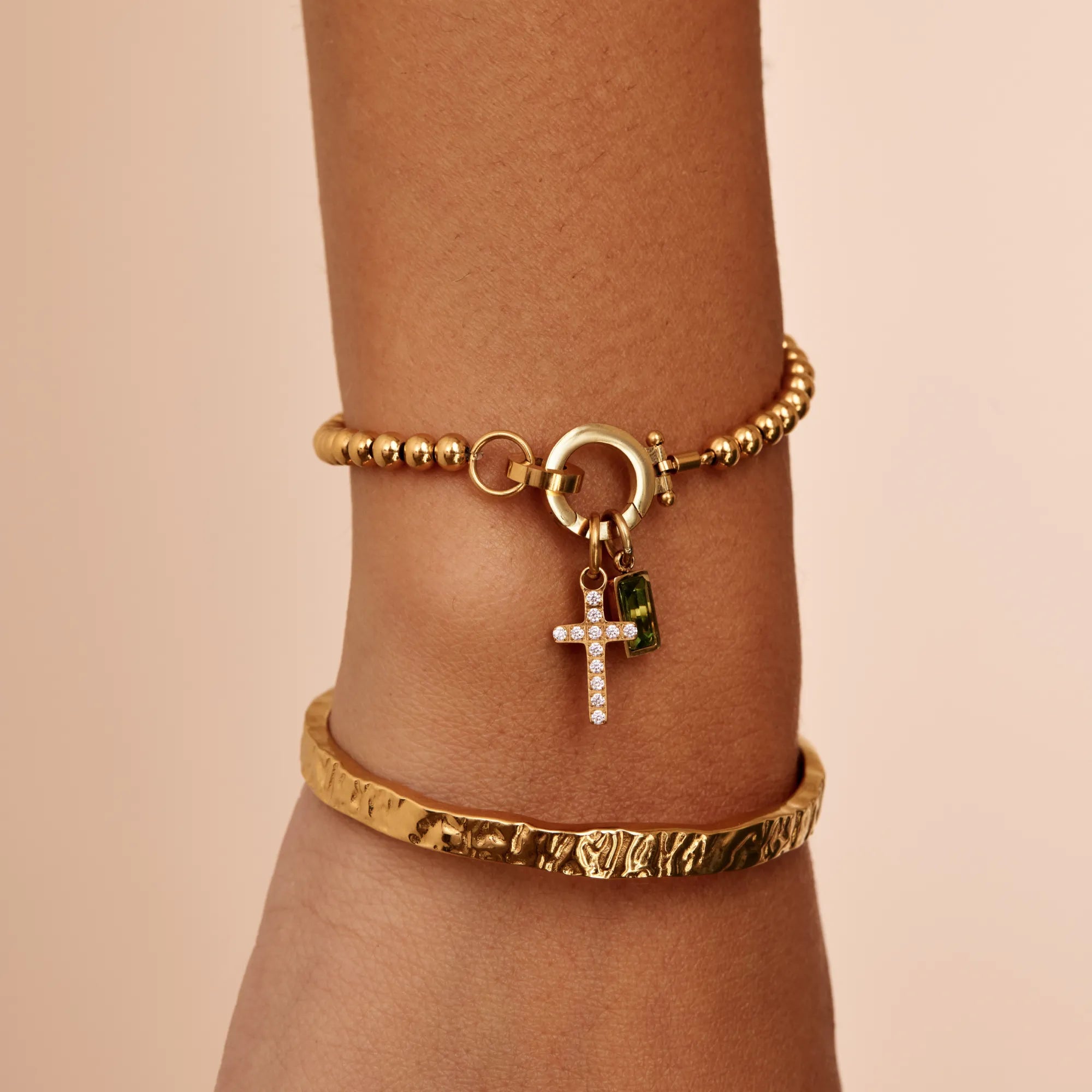 Faith Birthstone Charm Bracelet