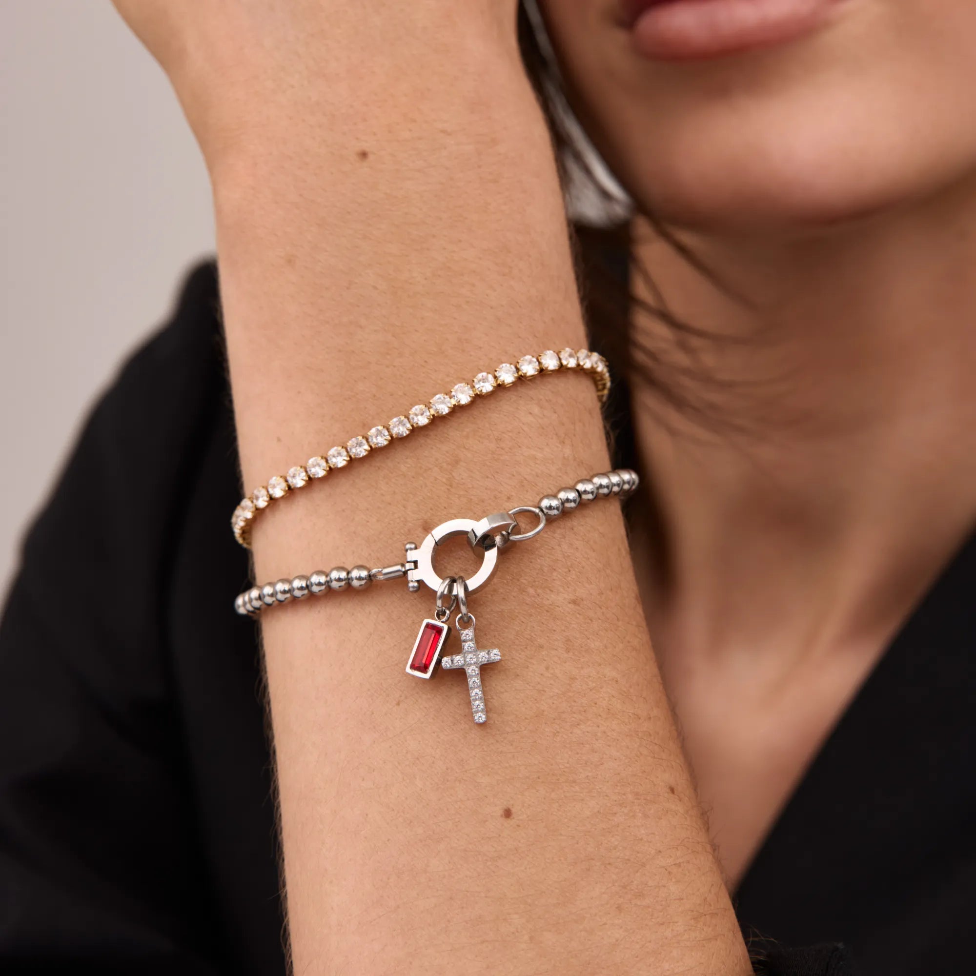 Faith Birthstone Charm Bracelet