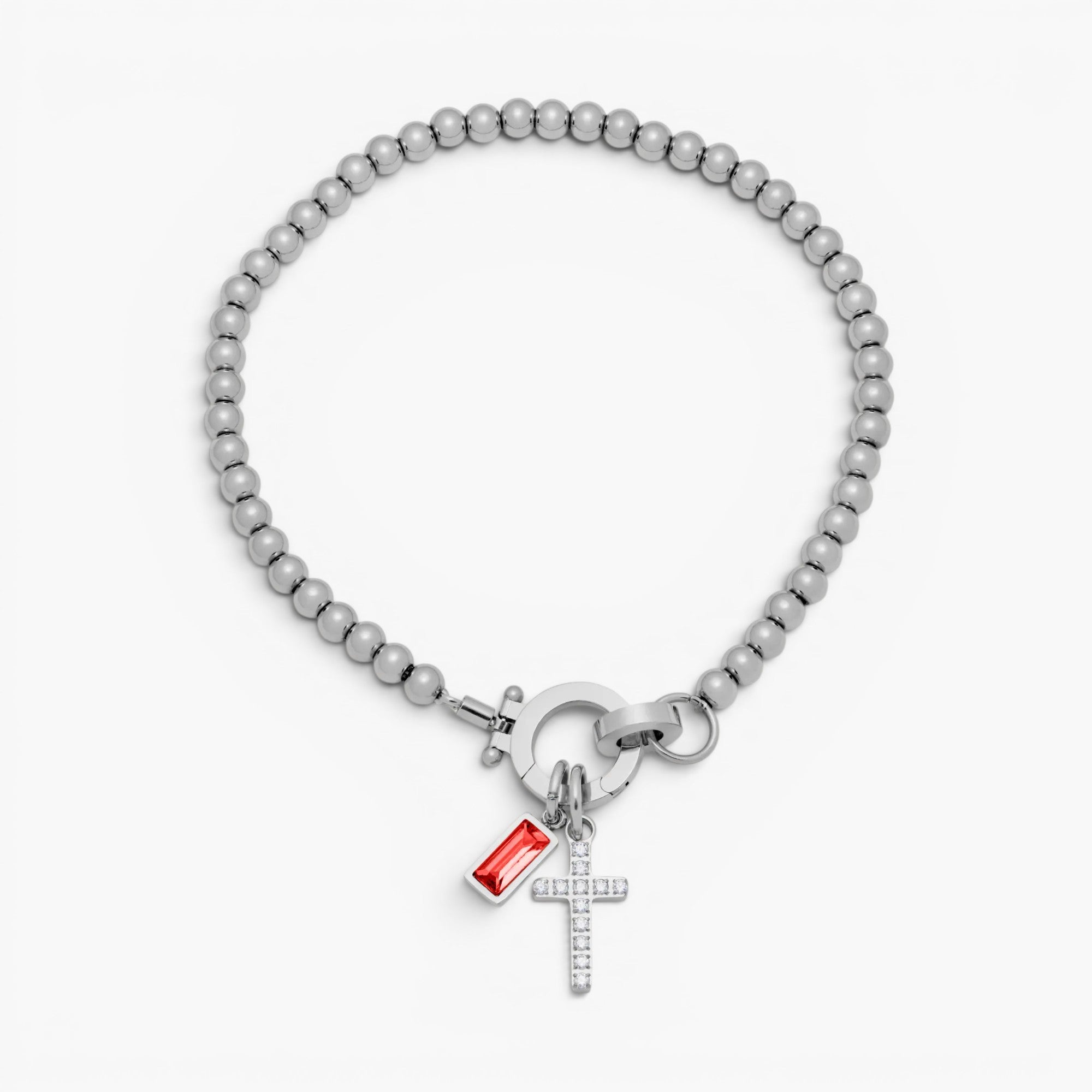 Faith Birthstone Charm Bracelet