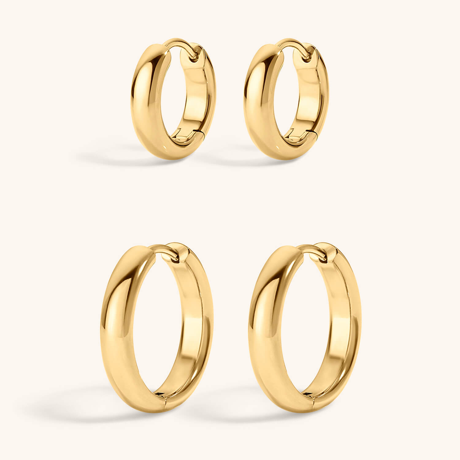 Bold Hoops Duo – Gold
