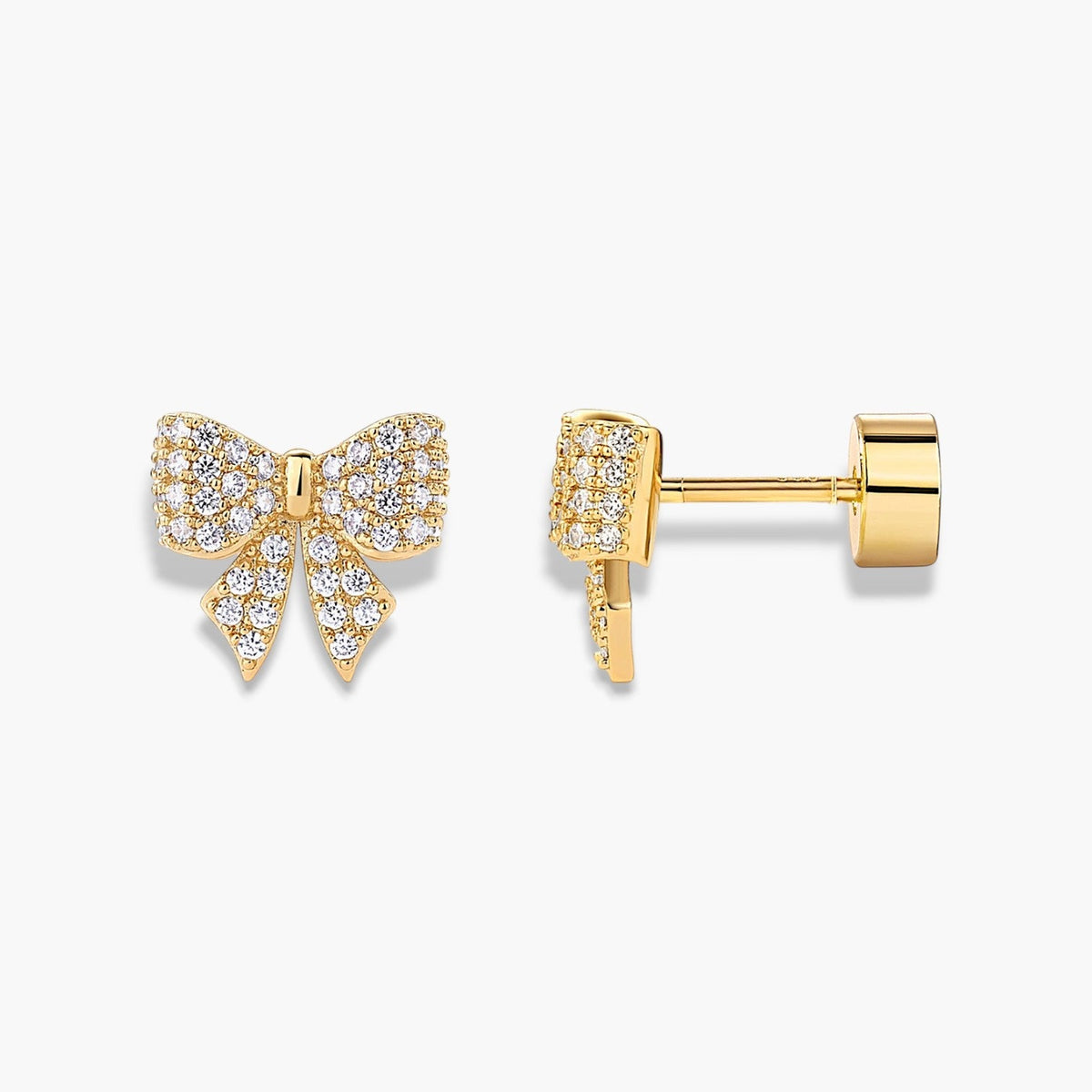 🎁 Colette Bow Flat Back Stud Earrings (100% off)