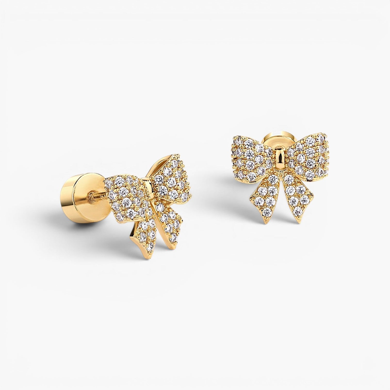 🎁 Colette Bow Flat Back Stud Earrings (100% off)