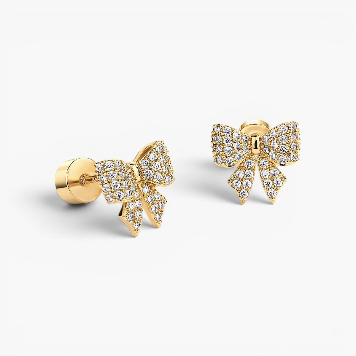 🎁 Colette Bow Flat Back Stud Earrings (100% off)