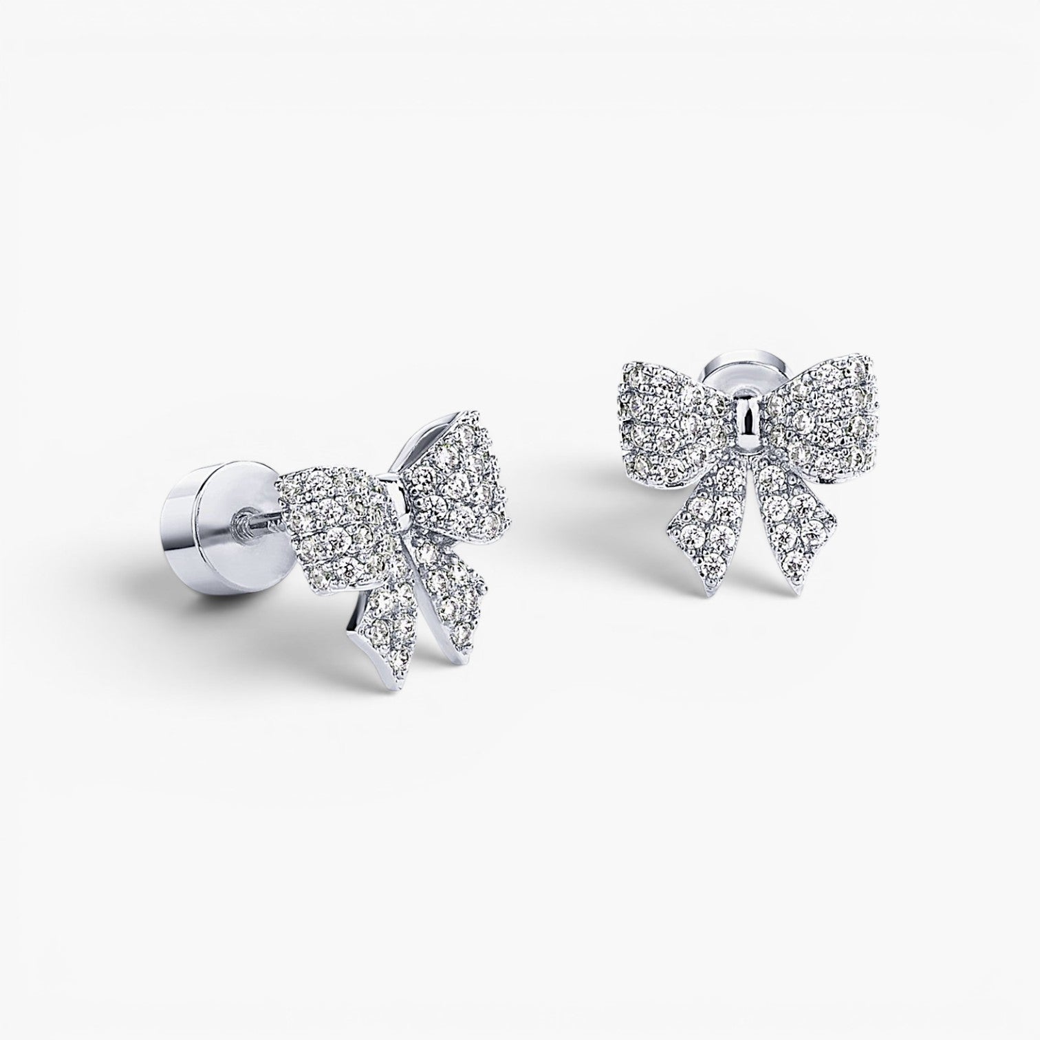 Colette Bow Flat Back Stud Earrings