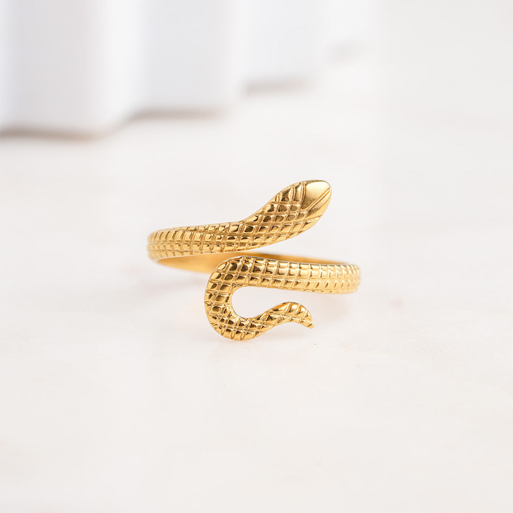 Serpent's Embrace Gold Ring