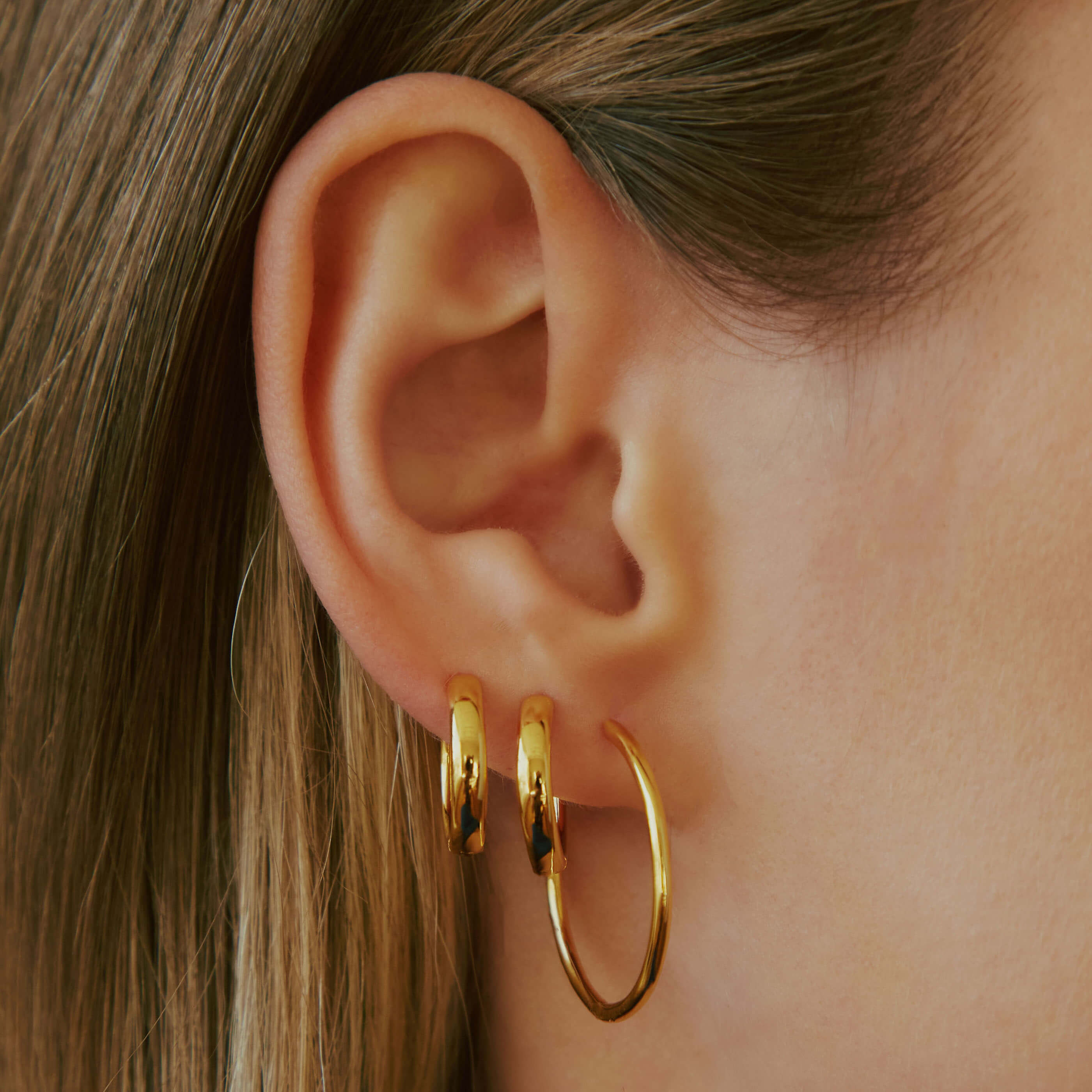Bold Hoops, 14mm