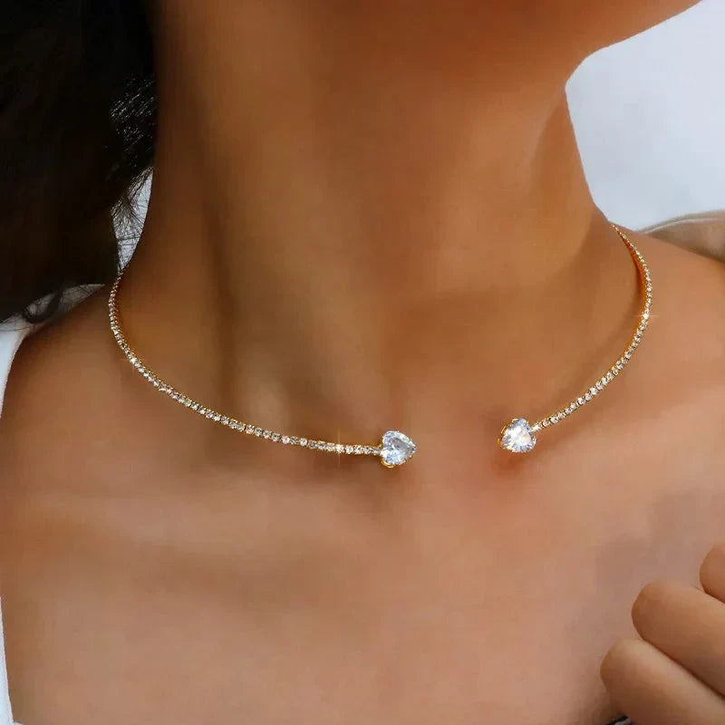 Heart Open Choker Necklace