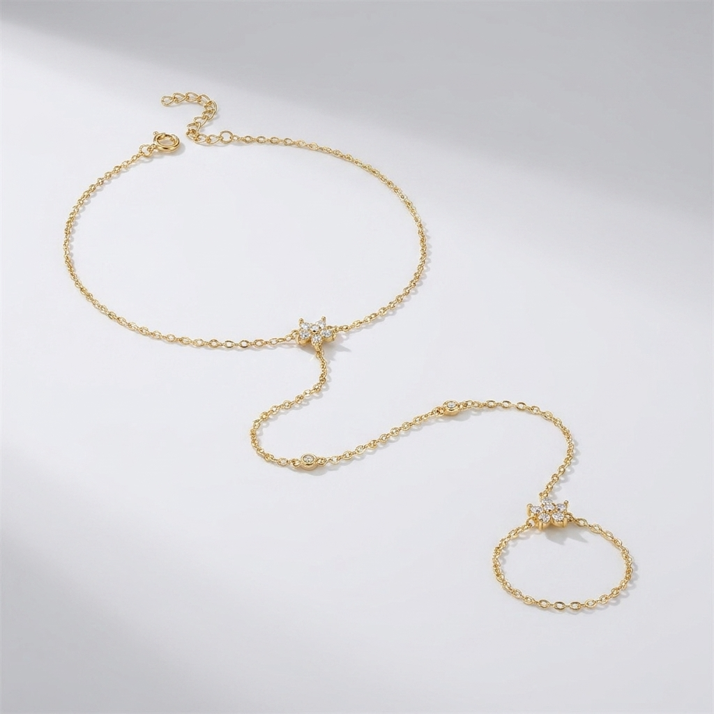 Aurora Crystal Flower Bracelet