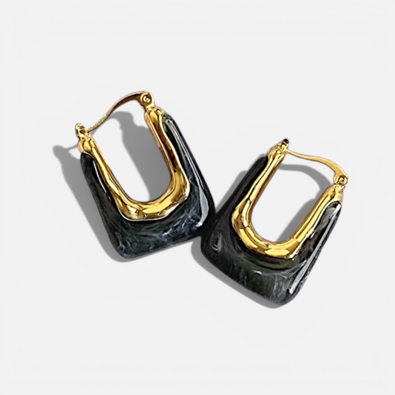 Orla Vintage Square Statement Hoop Earrings