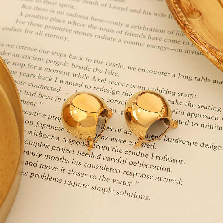 Ball Hoop Earrings