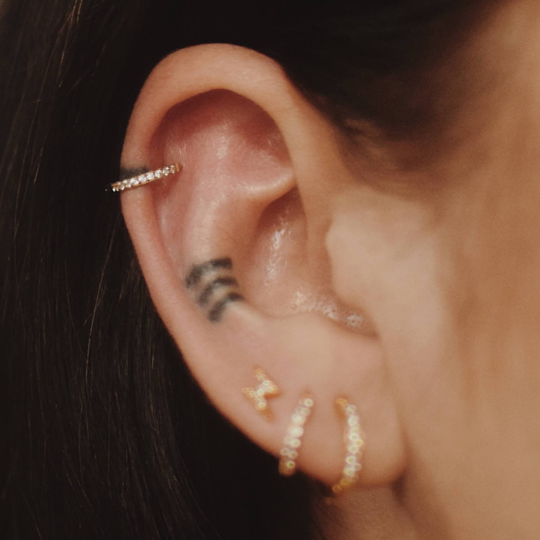 Eternity Cartilage Hoop in 14k gold plated