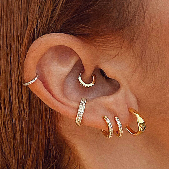 Eternity Cartilage Hoop in 14k gold plated