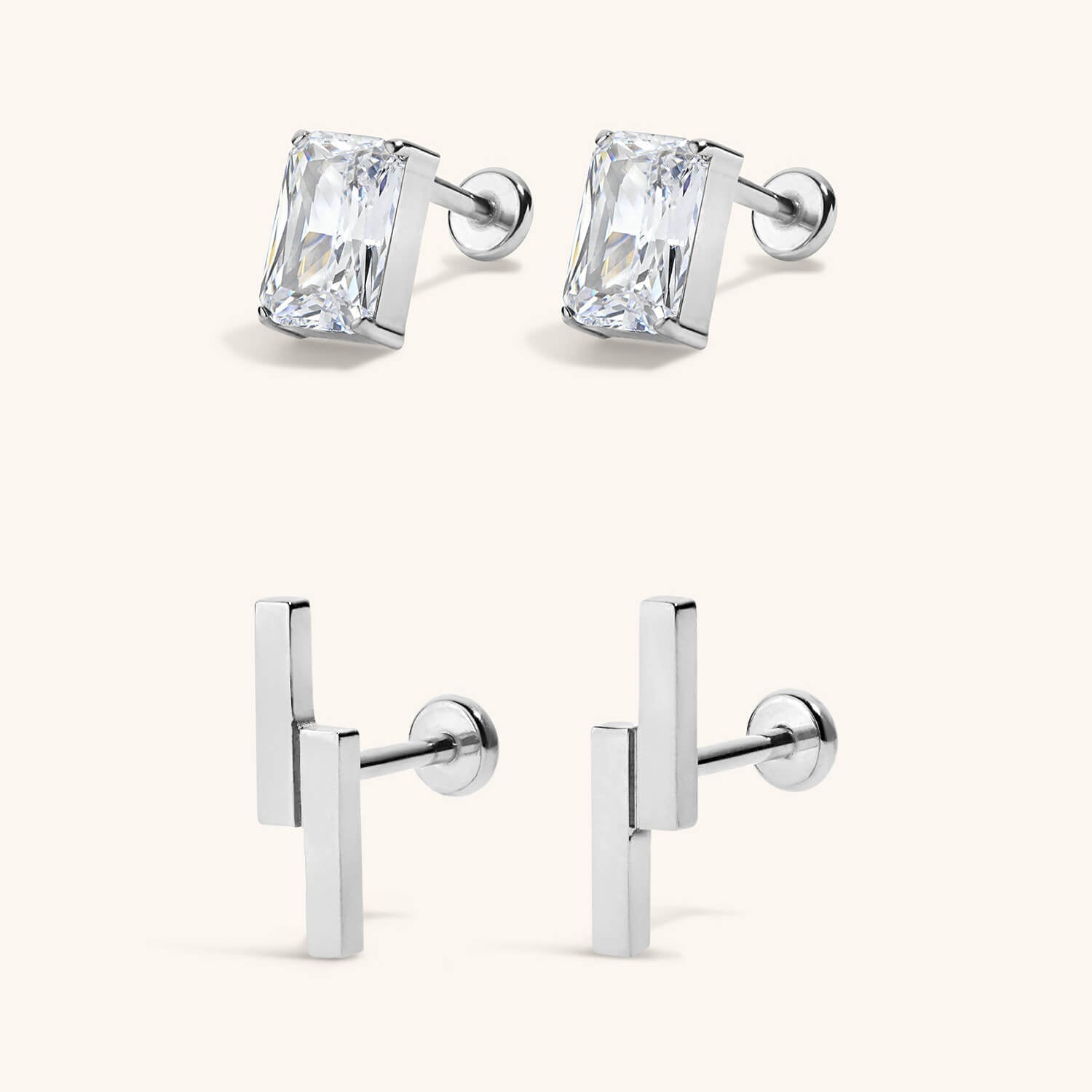 Modernist Nap Earrings Duo