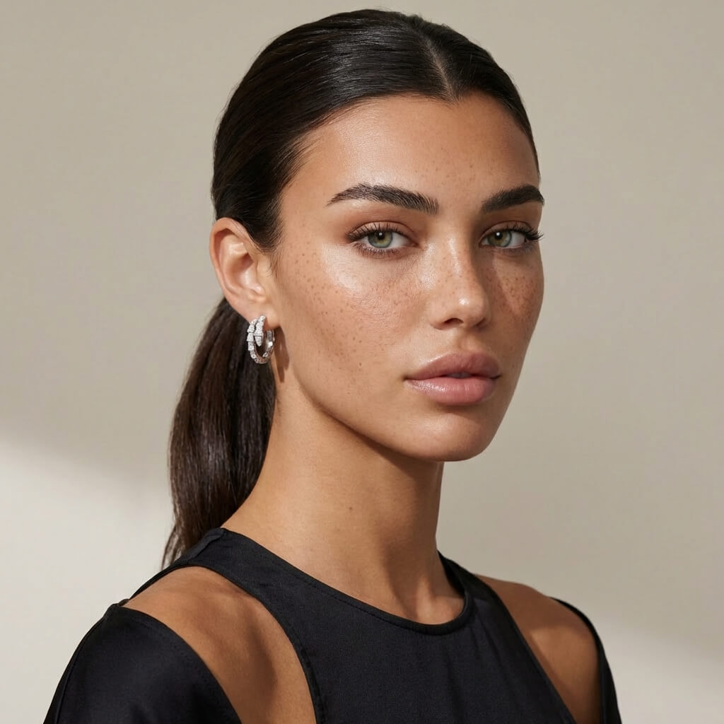 Snake Chain Zircon Earrings