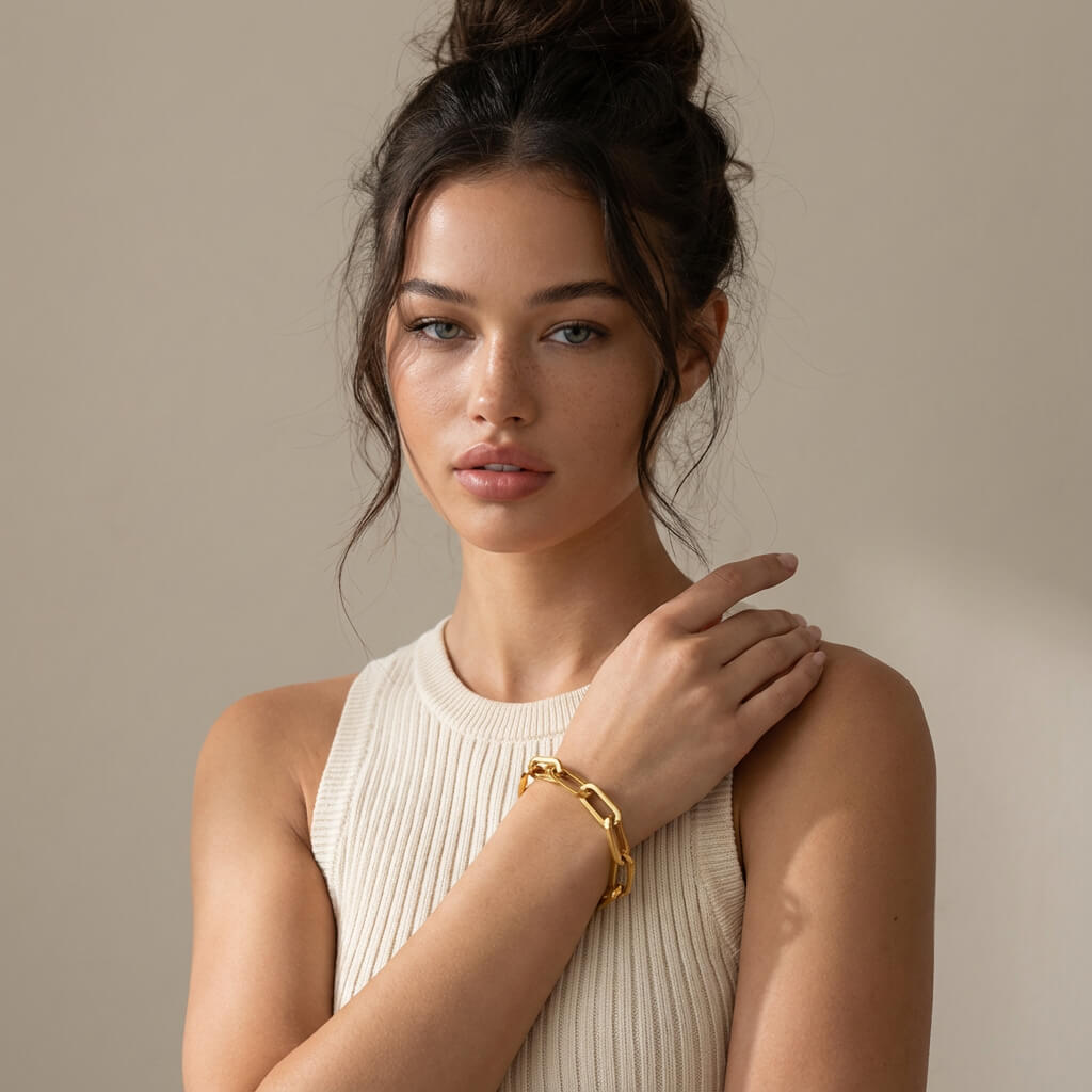 Chunky Paperclip Chain Bracelet