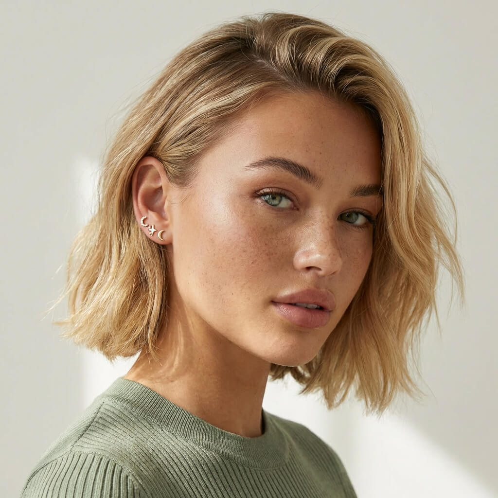 Flat Back Stud Earring Set – Mixed Shapes