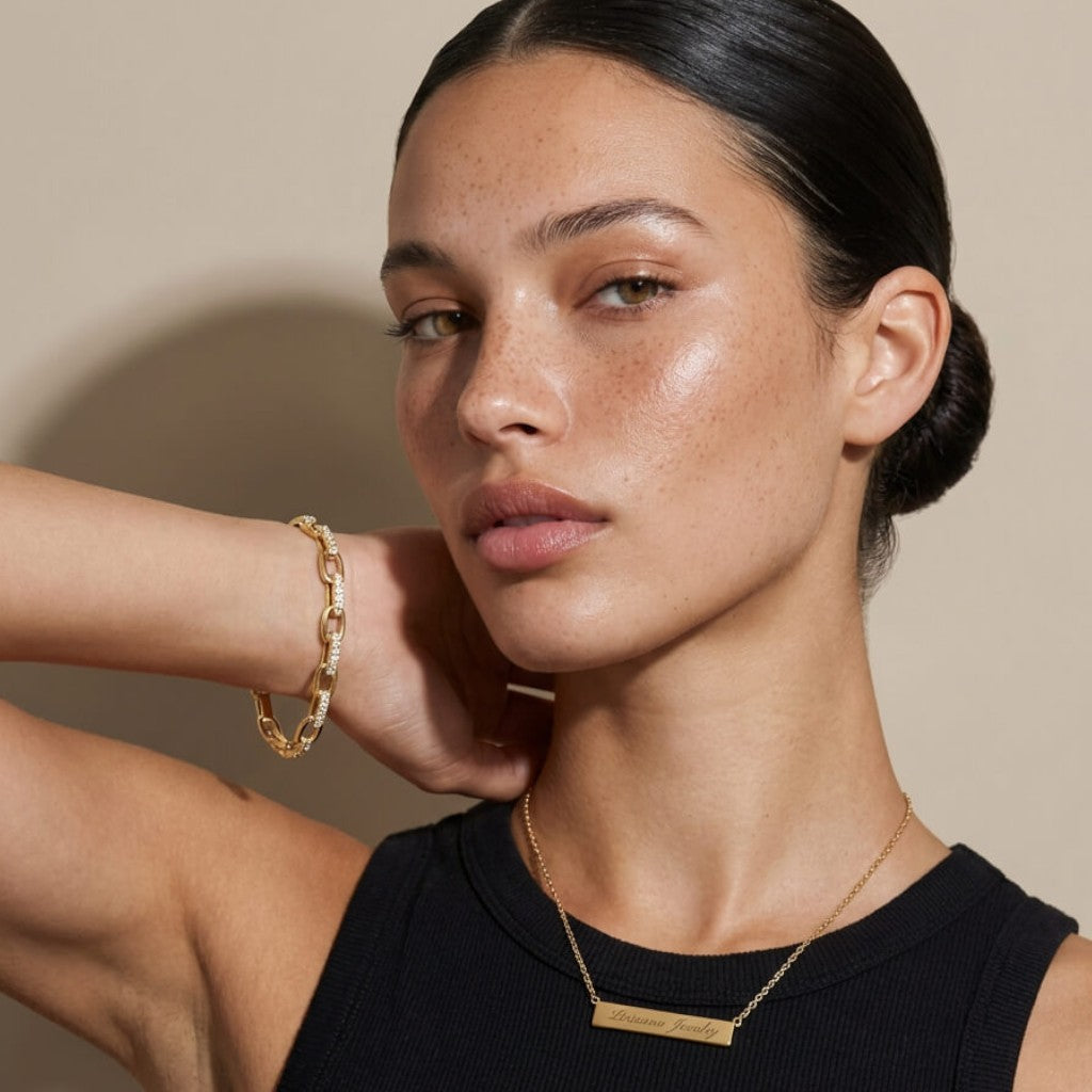 Signature Interlinked Diamond Paperclip Bracelet