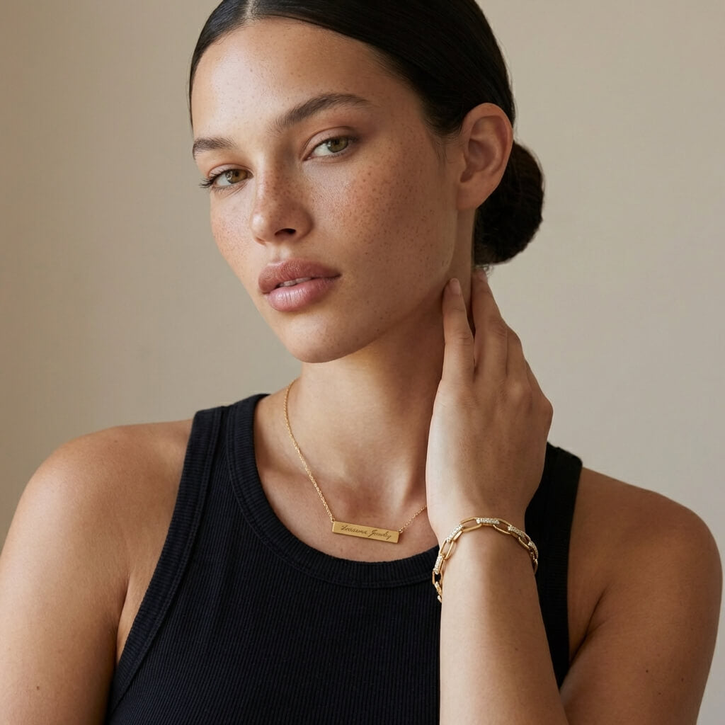 Signature Interlinked Diamond Paperclip Bracelet