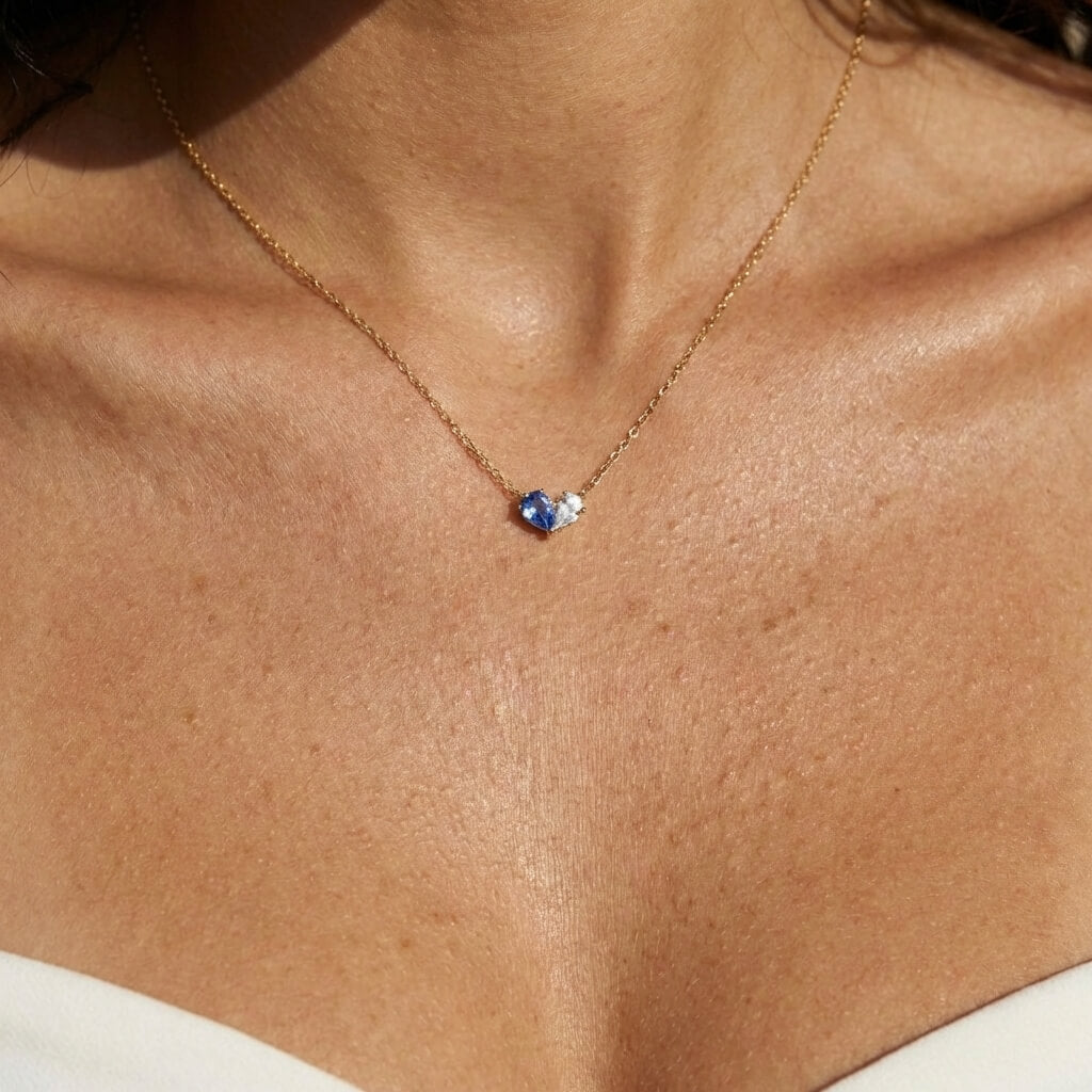 Dual Birthstone Heart Necklace