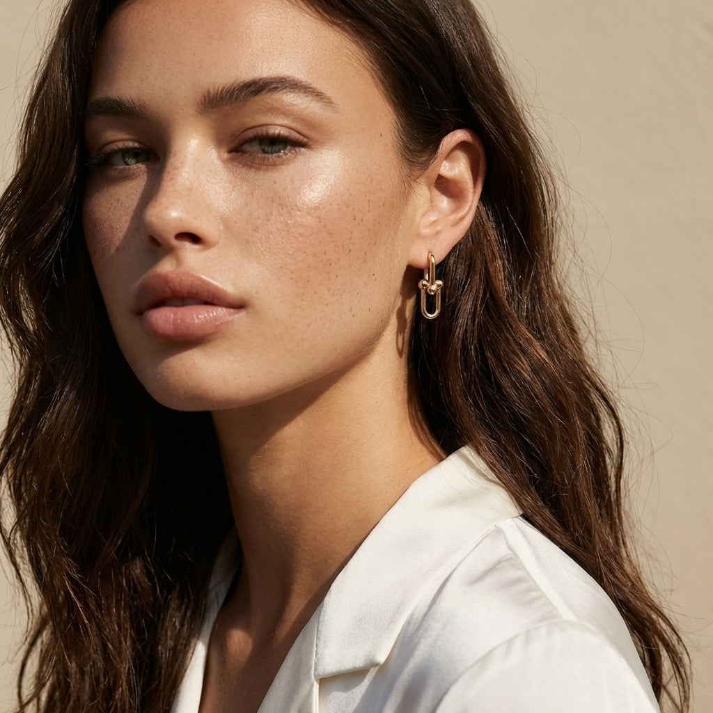 Minimal Link Hoop Earrings