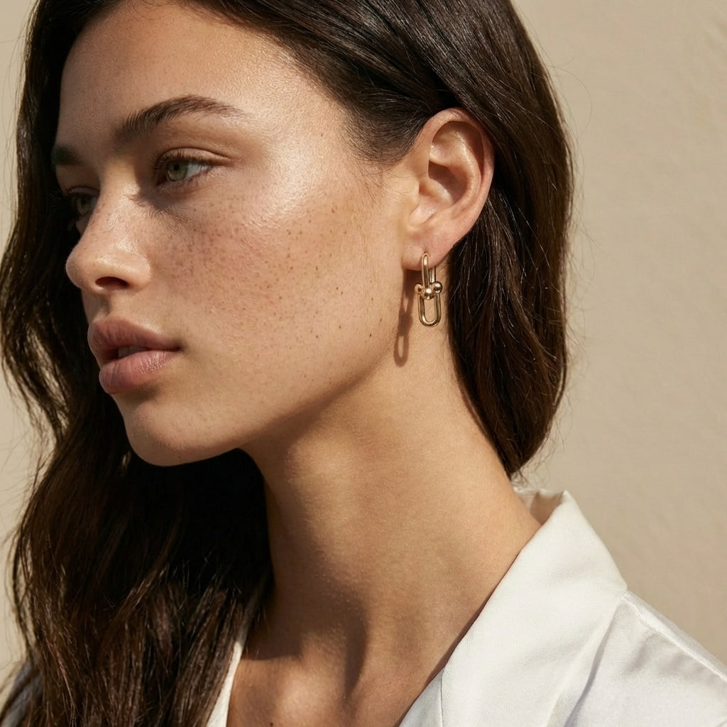 Minimal Link Hoop Earrings
