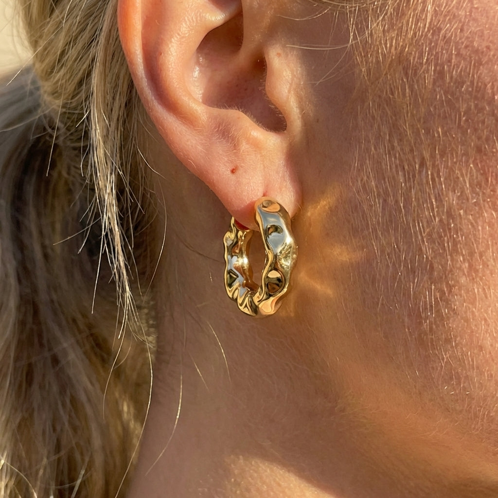 Calix Sculptural Chunky Hoop Earrings