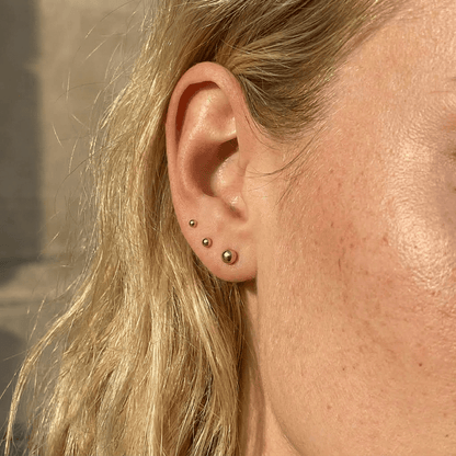 Petite Sphere Flat Back Stud Earrings