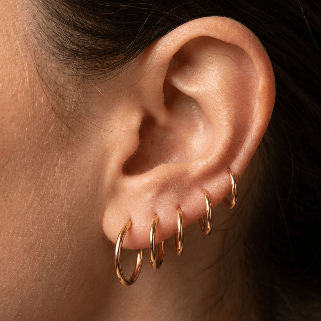 Everyday Huggie Hoop Earrings Stack Set