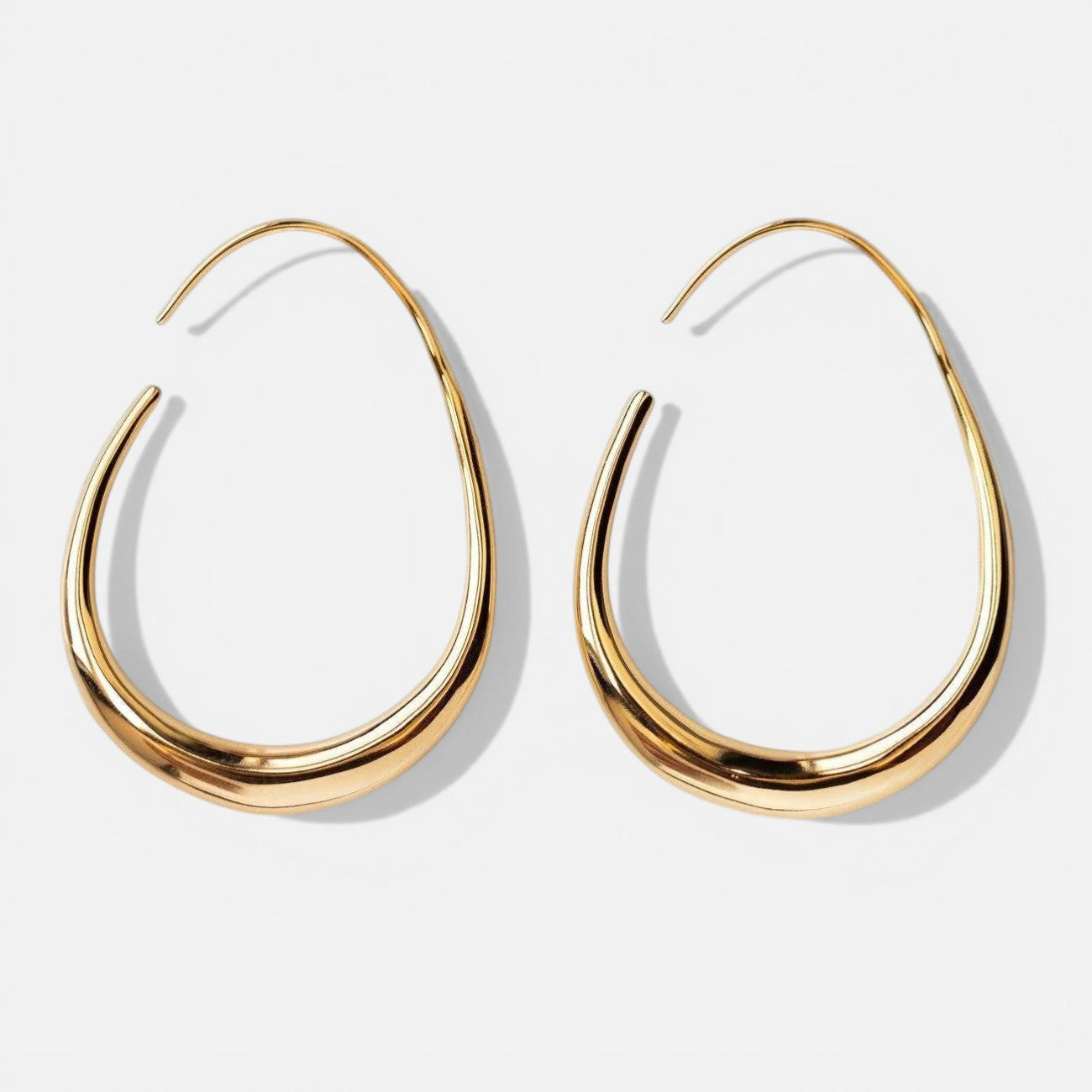 Valora Chunky Dome Hoop Earrings – Gold
