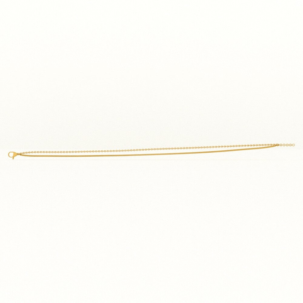 Two Layered Solid Cable Anklet