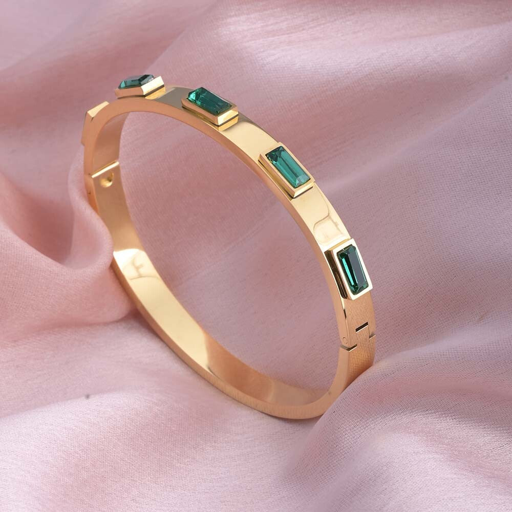 Enchanting Stone Bangle Bracelet