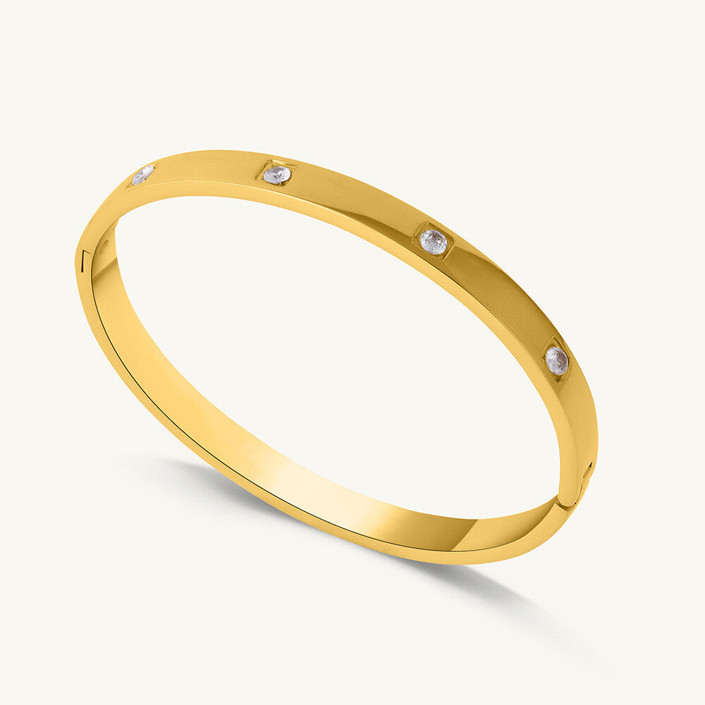 Dazzling Stone Bangle Bracelet – GOLD