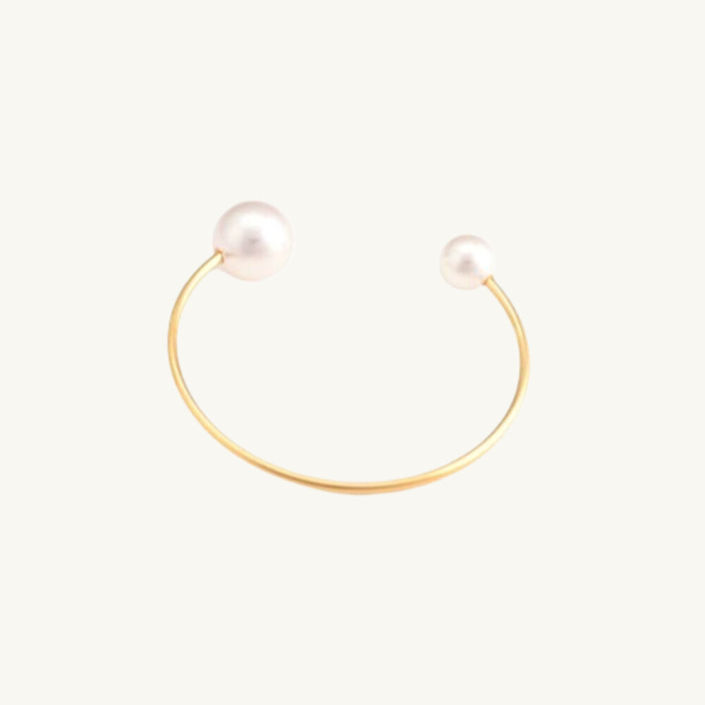 Pearl Cuff Bangle Bracelet – GOLD